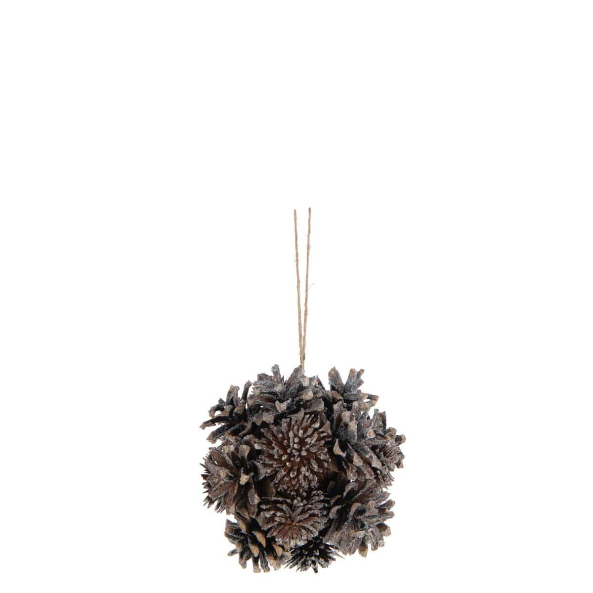 J-Line J-Line Bal Hanger Dennenappels Donker Bruin