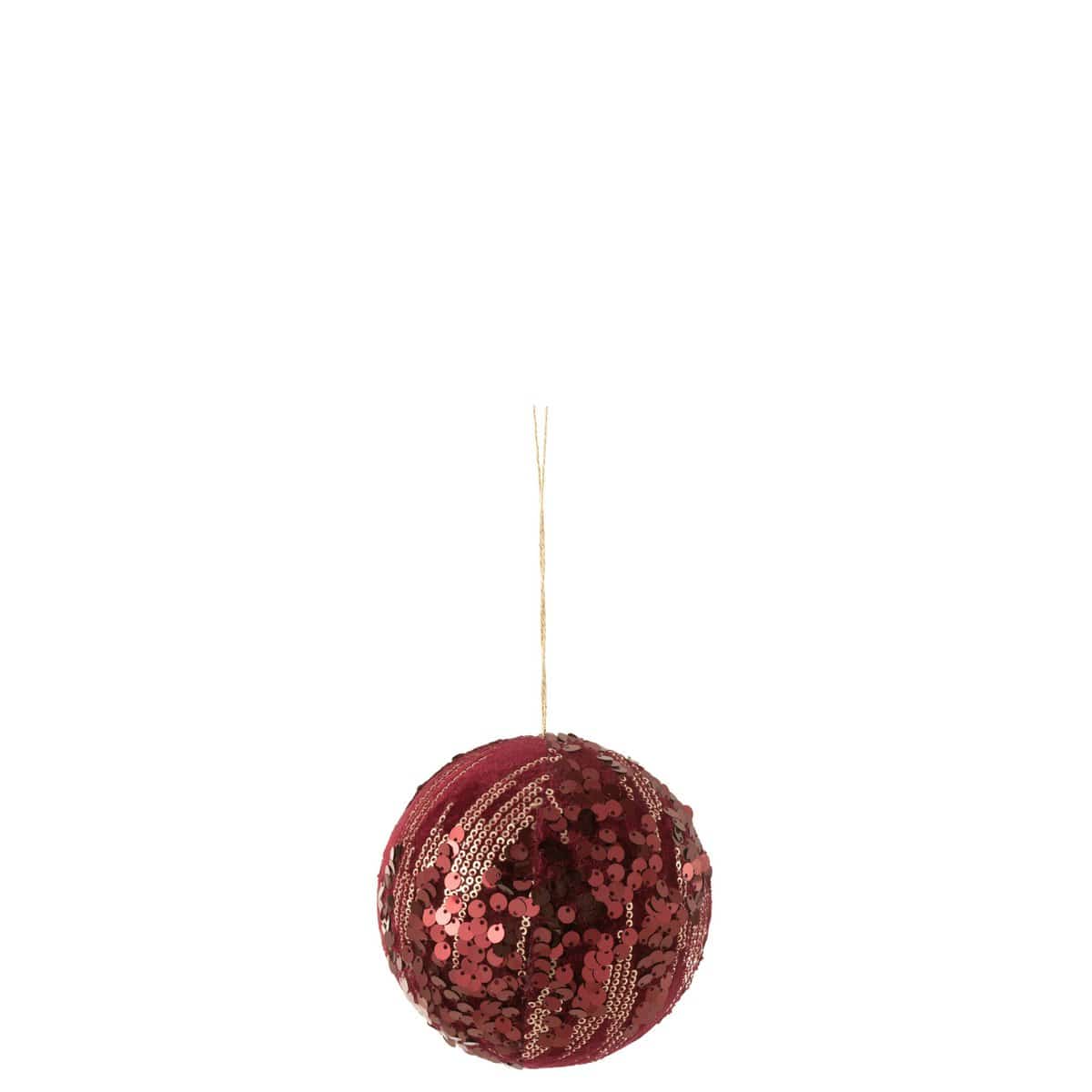 J-Line J-Line Bal Hanger Pailletten Textiel Burgundy Large