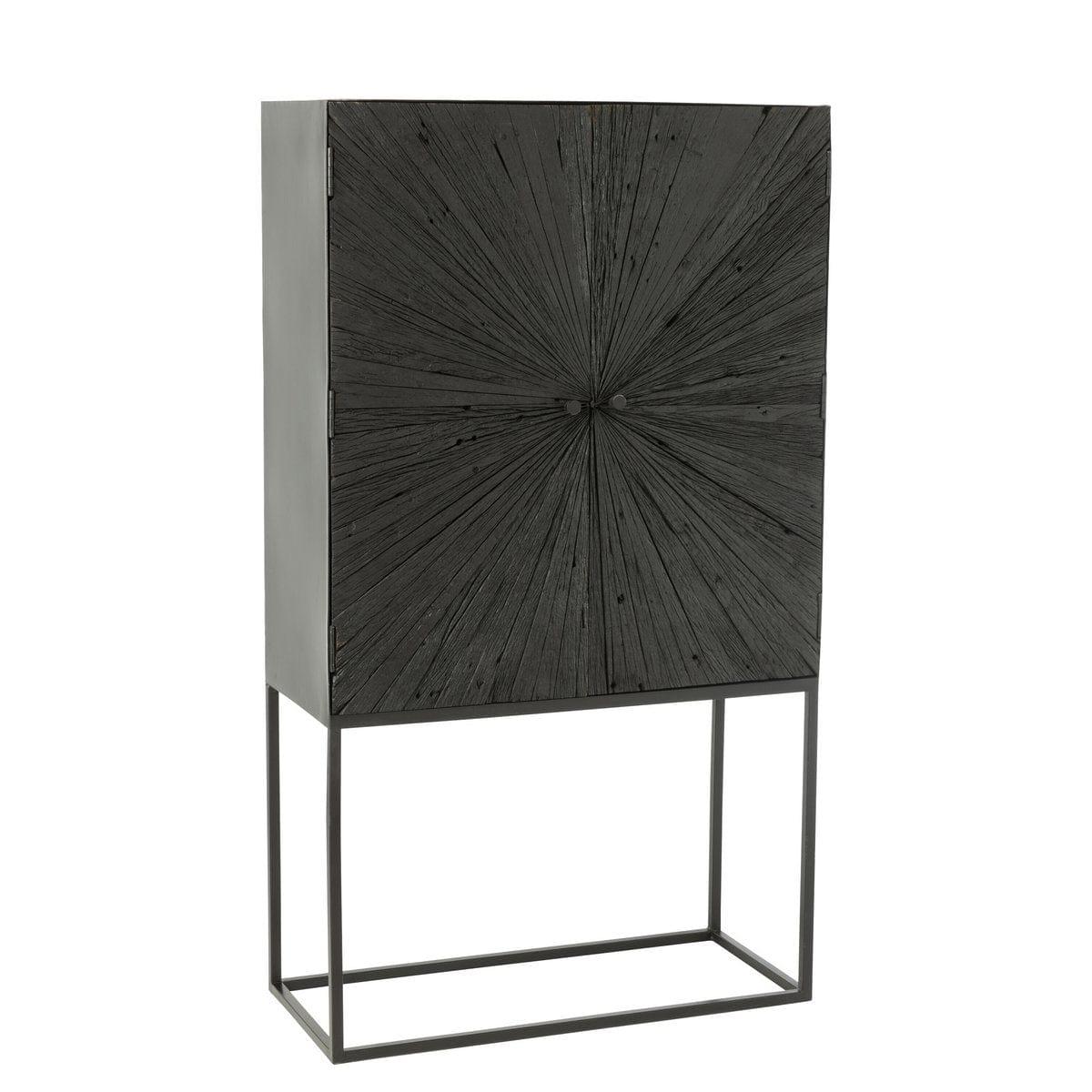 J-Line J-Line barkast Shanil - hout/ijzer - zwart