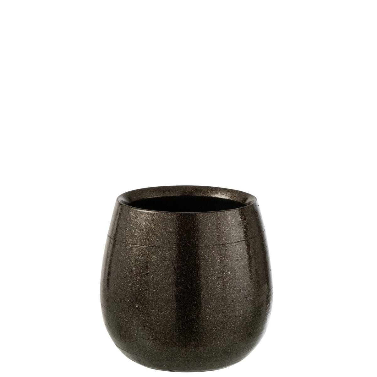J-Line J-Line Bloempot Blinkend Keramiek Groen/Goud Large