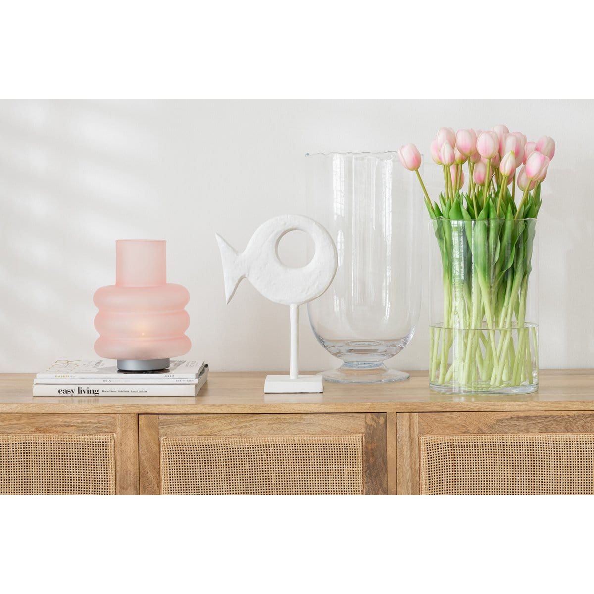 J-Line J-Line Boeket Tulpen 5Stuks Pu Licht Roze Medium