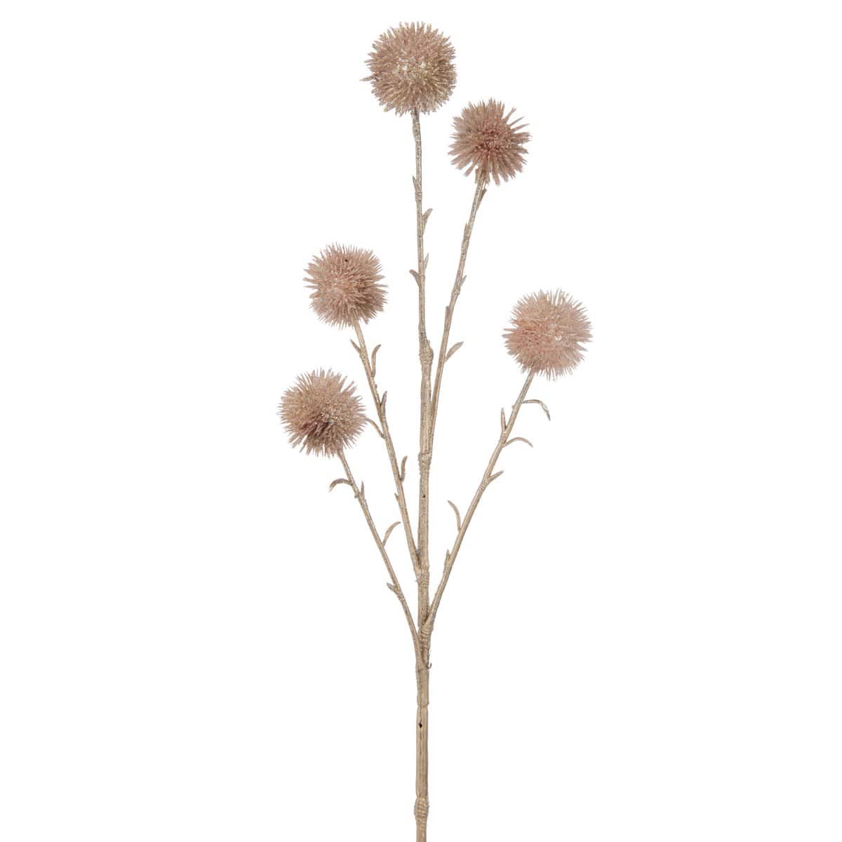 J-Line J-Line decoratie Tak Echinops - kunststof - lichtroze - 12 stuks