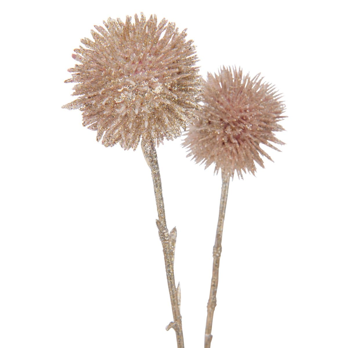 J-Line J-Line decoratie Tak Echinops - kunststof - lichtroze - 12 stuks