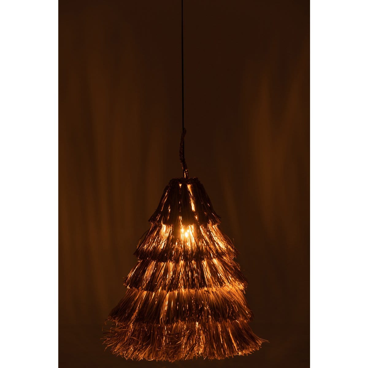 J-Line J-Line hangende Lamp 5 Lagen - zeegras - naturel