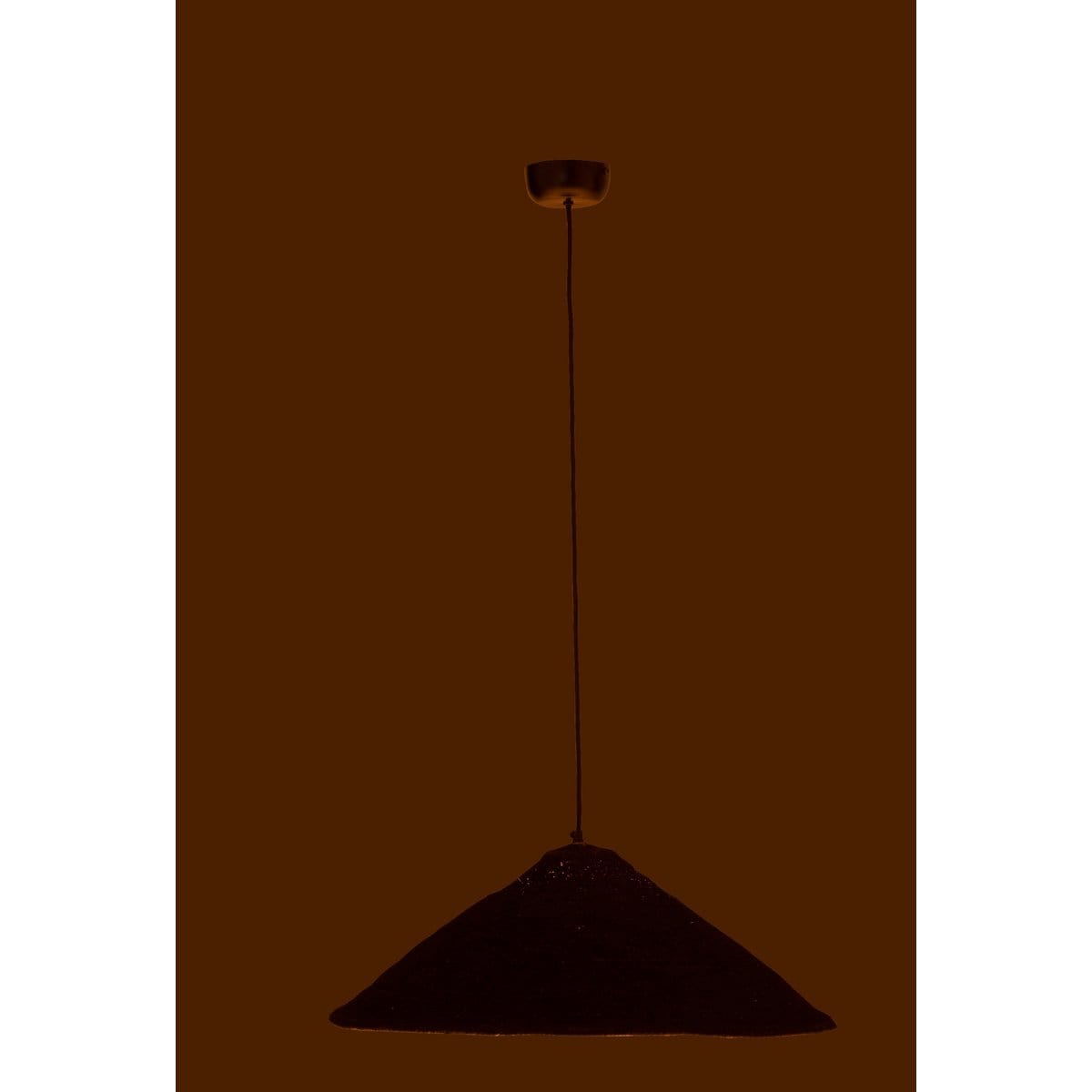 J-Line J-Line Hangende Lamp Hoed Moonj - jute - zwart - small
