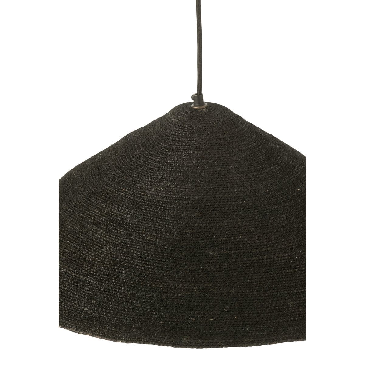J-Line J-Line Hangende Lamp Hoed Moonj - jute - zwart - small
