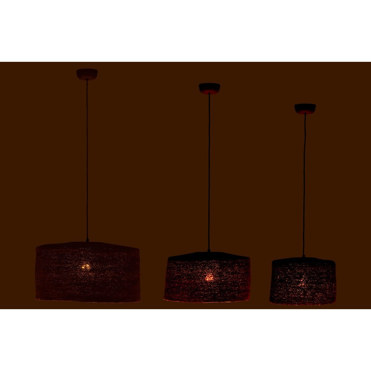 J-Line J-Line hangende Lamp Moonj - gras - roest - 3 stuks