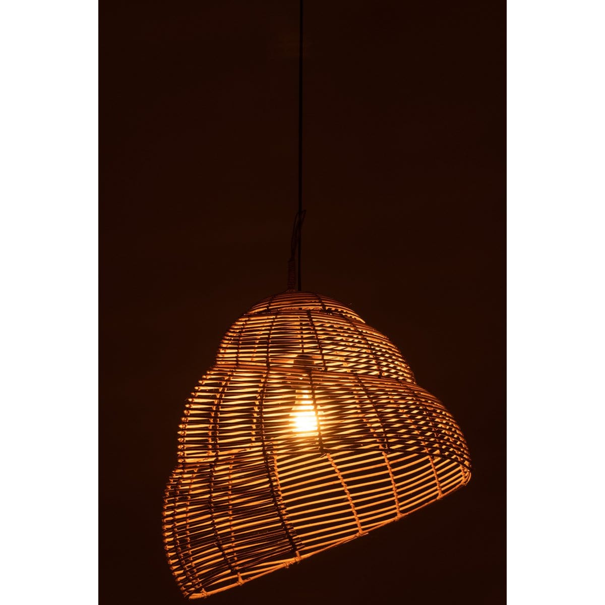 J-Line J-Line Hangende lamp Slak - bamboe - naturel