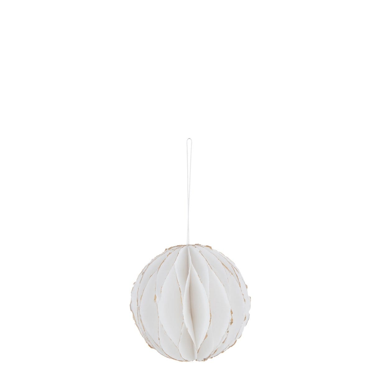 J-Line J-Line Hanger Bal Katoen Mache Wit Met Goud
