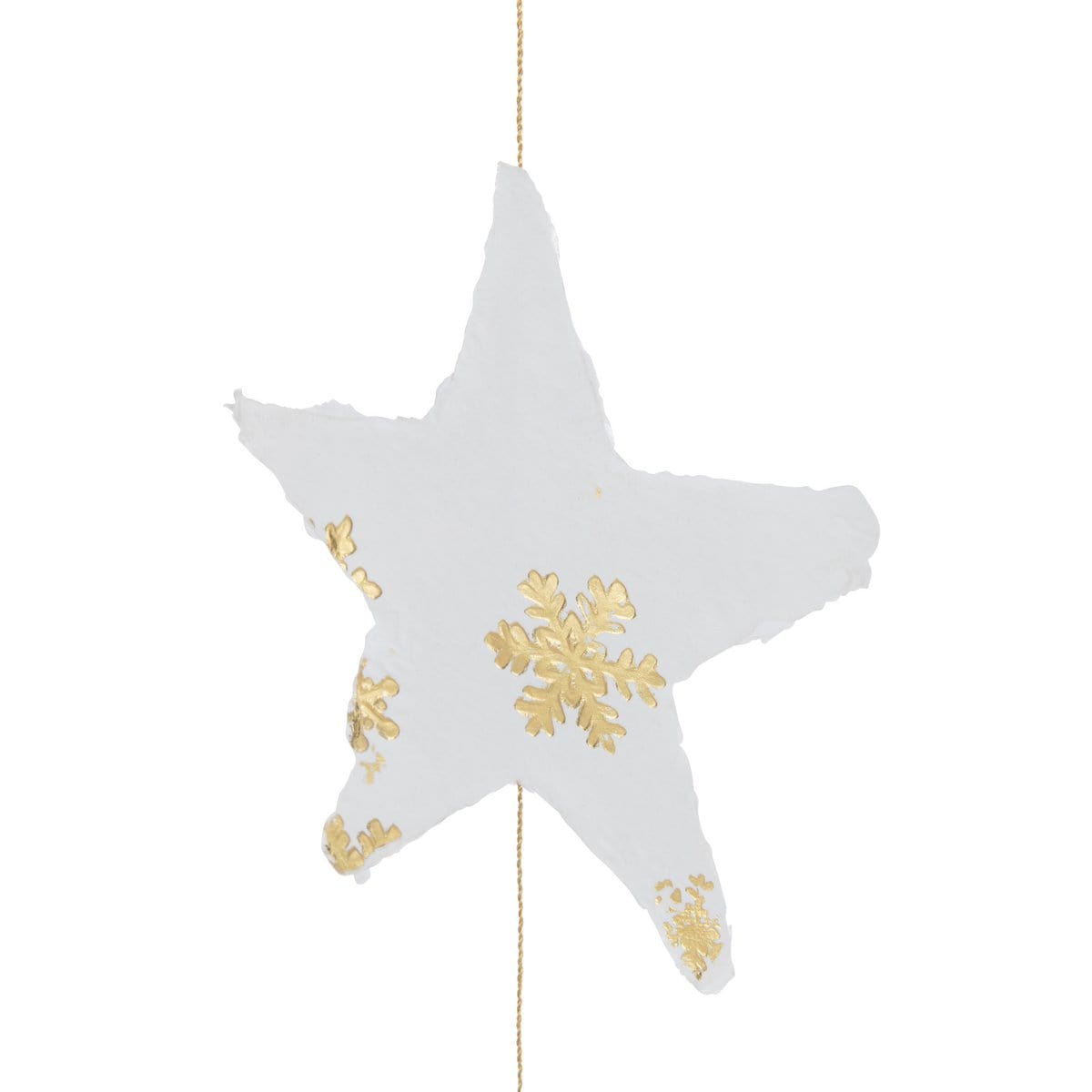 J-Line J-Line Hanger Sterren Katoen Mache Wit Met Goud