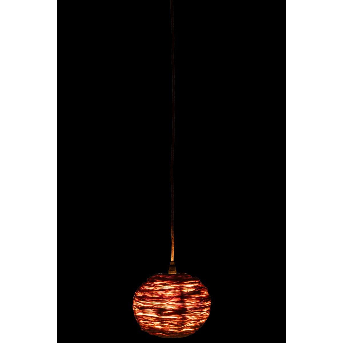 J-Line J-Line hanglamp Bol Bananenbladeren - jute - naturel - small