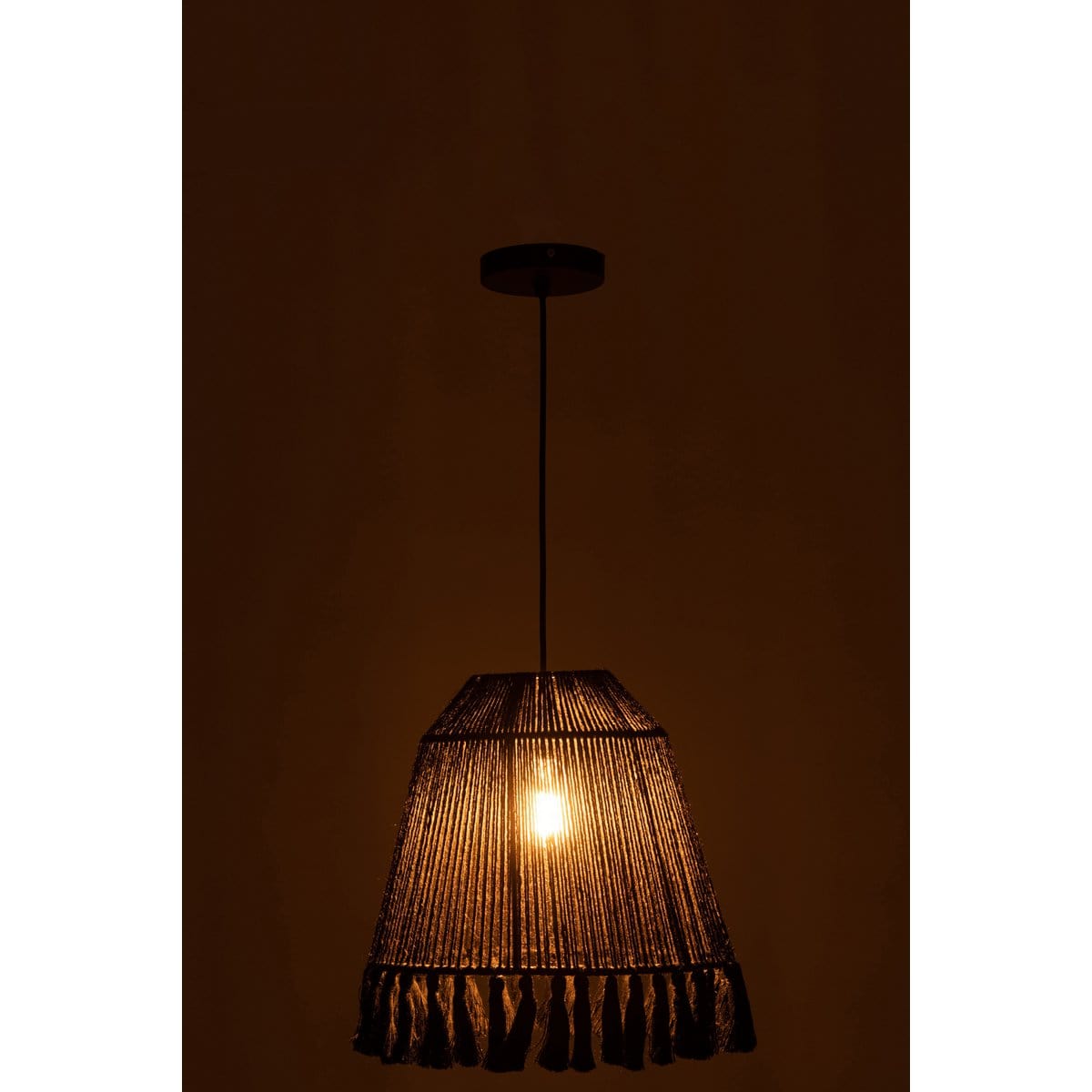 J-Line J-Line hanglamp Celia - jute - zwart - small