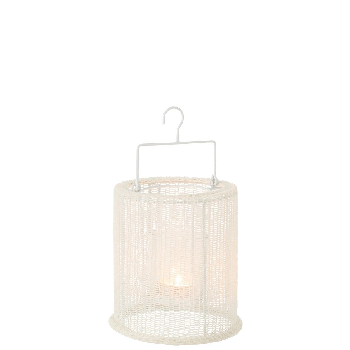 J-Line J-Line hanglantaarn Cilinder - metaal/polyester - wit - small
