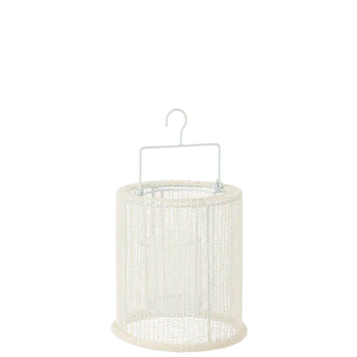 J-Line J-Line hanglantaarn Cilinder - metaal/polyester - wit - small