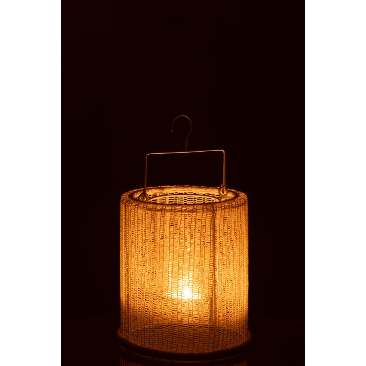 J-Line J-Line hanglantaarn Cilinder - metaal/polyester - wit - small