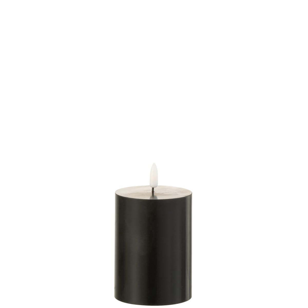 J-Line J-Line kaars - bijenwas - zwart - LED lichtjes - small
