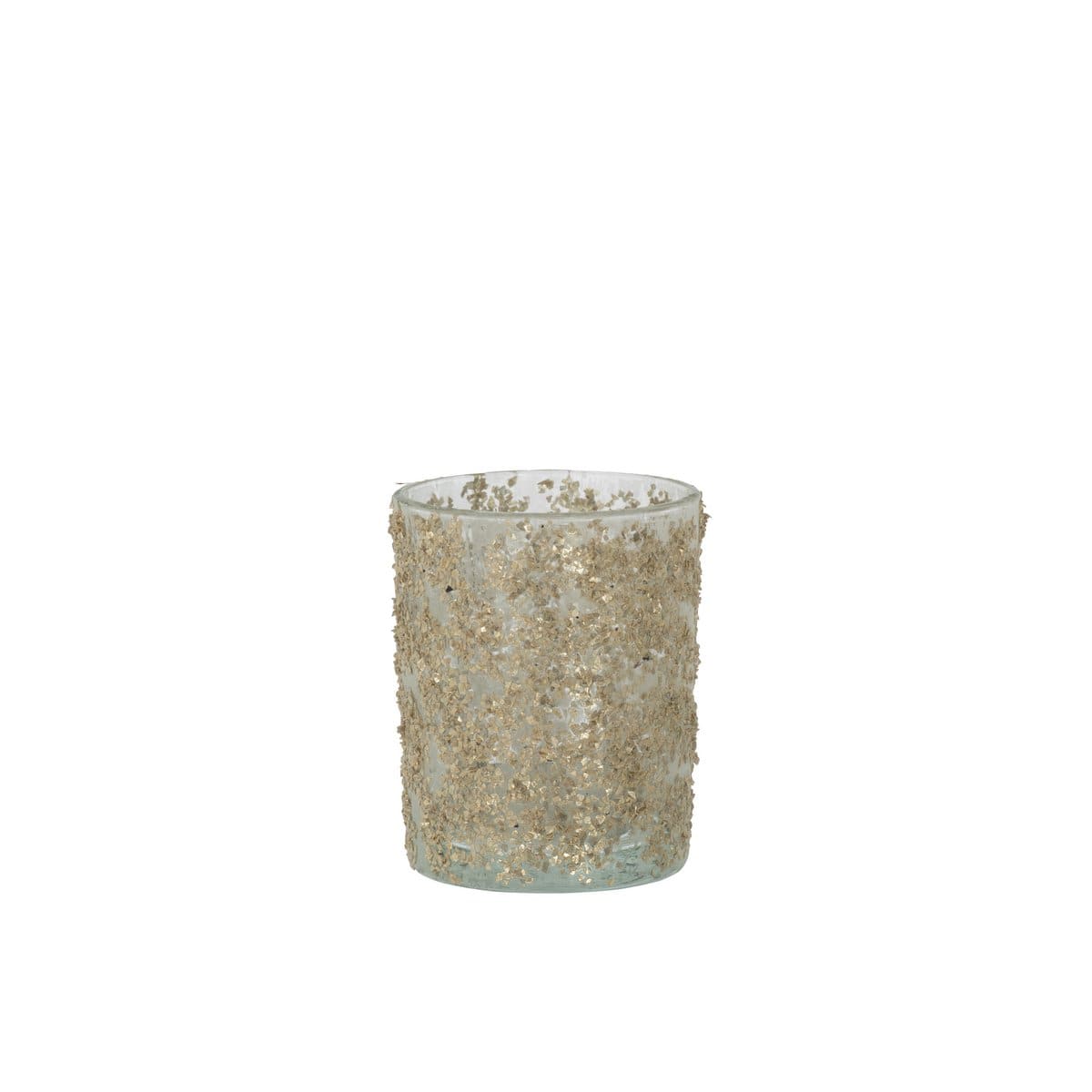 J-Line J-Line kaarshouder - theelichthouder Glitter - champagne - groot