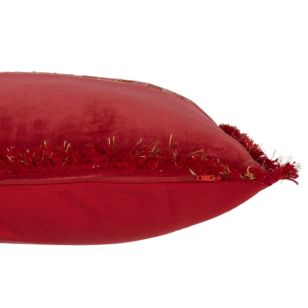J-Line J-Line kussen Amour - textiel - rood/goud