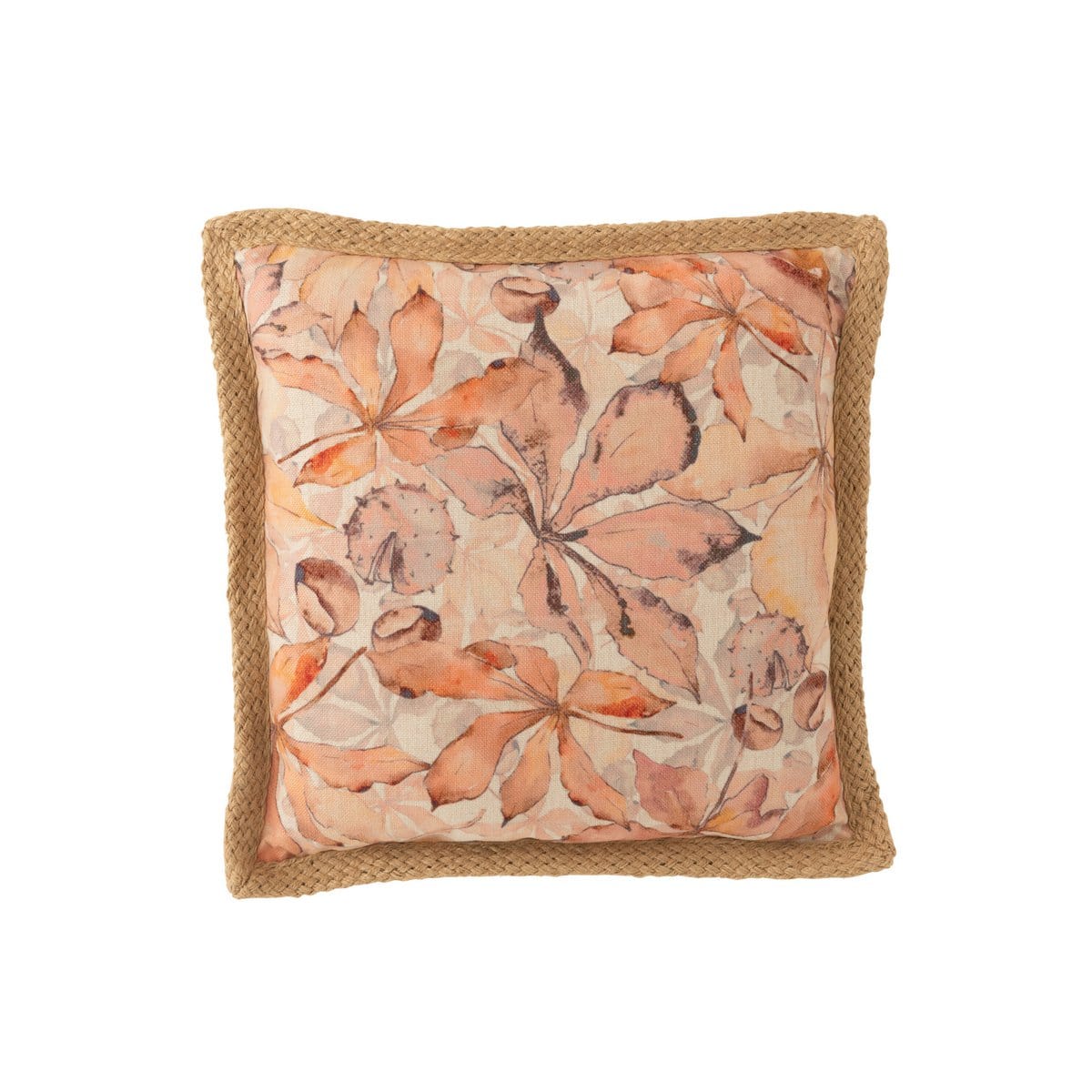 J-Line J-Line kussen Garden - polyyester - beige/groen