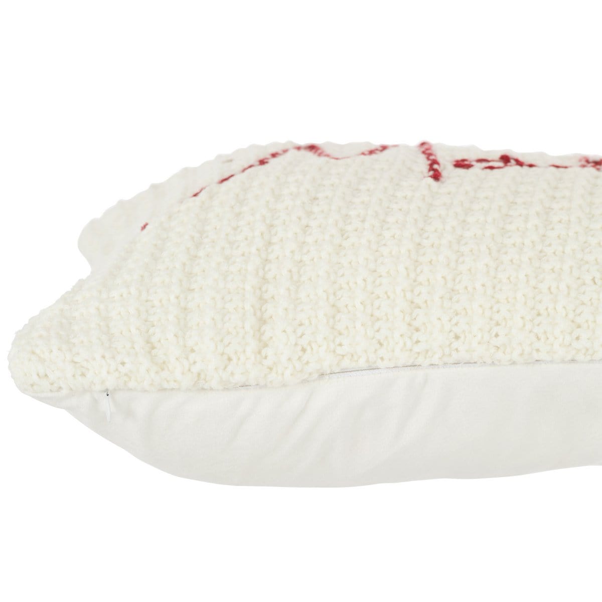 J-Line J-Line kussen Maison - polyester/acryl - rood/wit