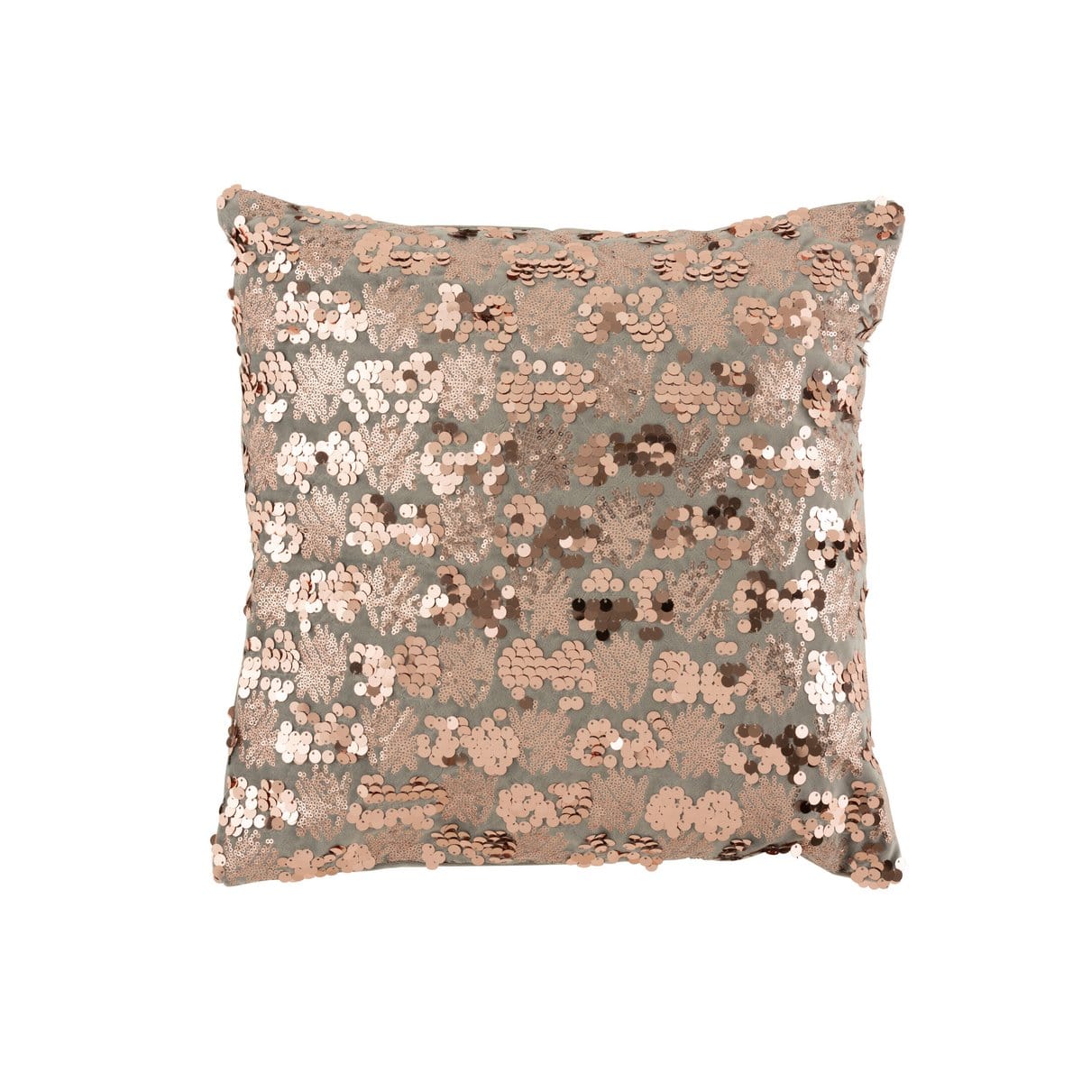 J-Line J-Line kussen Paillet - velvet - grijs/roze