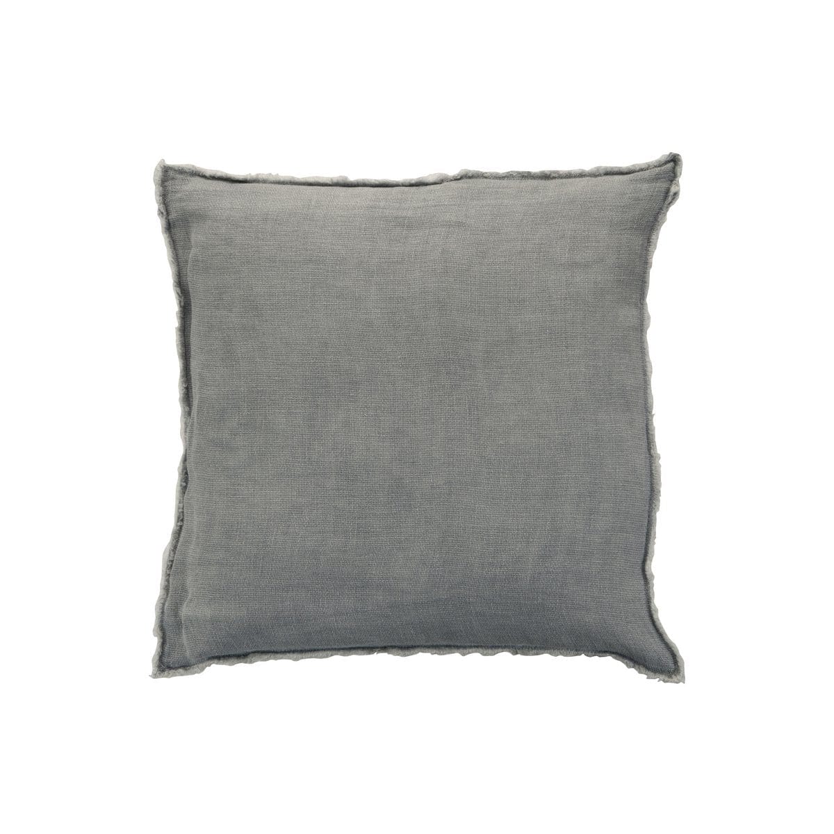 J-Line J-Line kussen Stonewashed - linnen - blauwgrijs