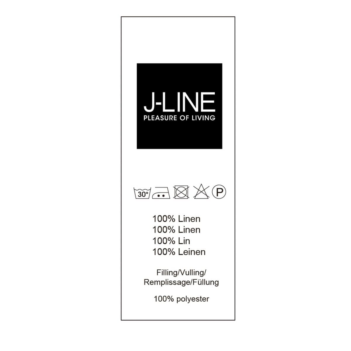 J-Line J-Line kussen Stonewashed - linnen - blauwgrijs