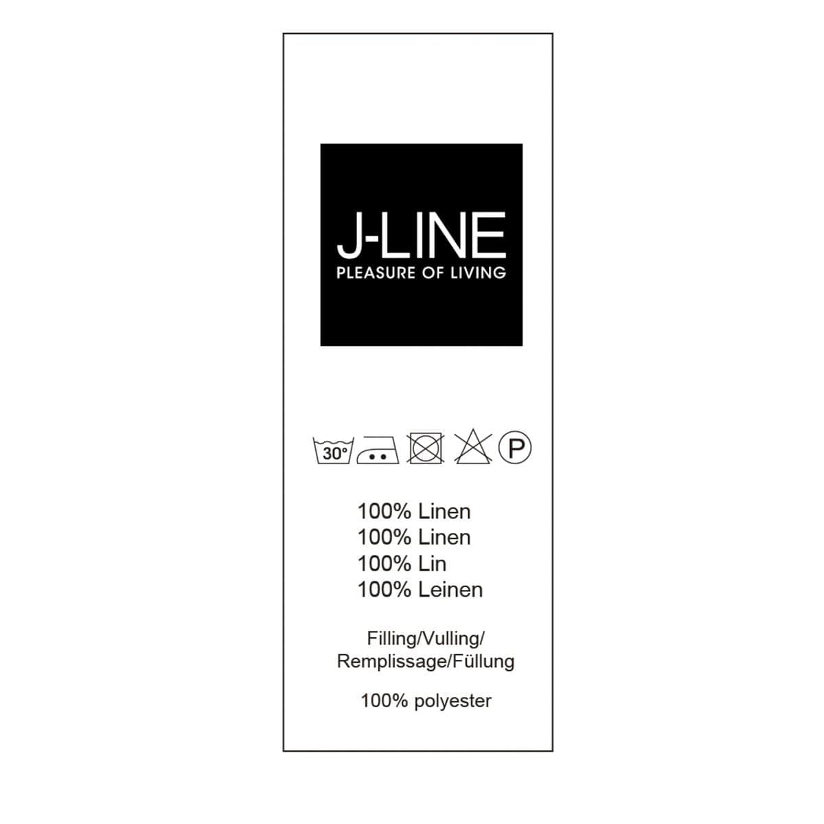 J-Line J-Line kussen Stonewashed - linnen - lichtroze