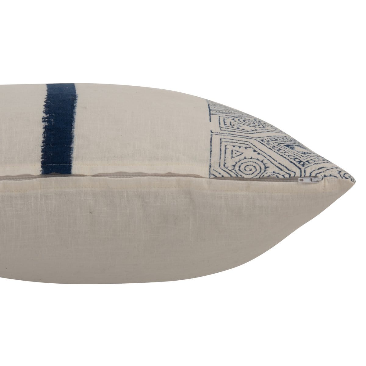 J-Line J-Line kussen Streep Azteek - katoen - blauw/wit
