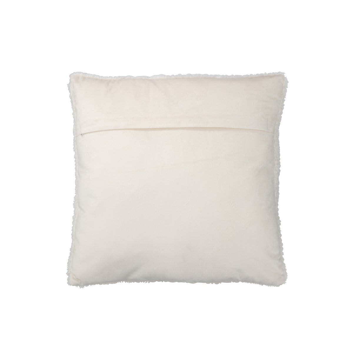 J-Line J-Line kussen Teddy - polyester - wit
