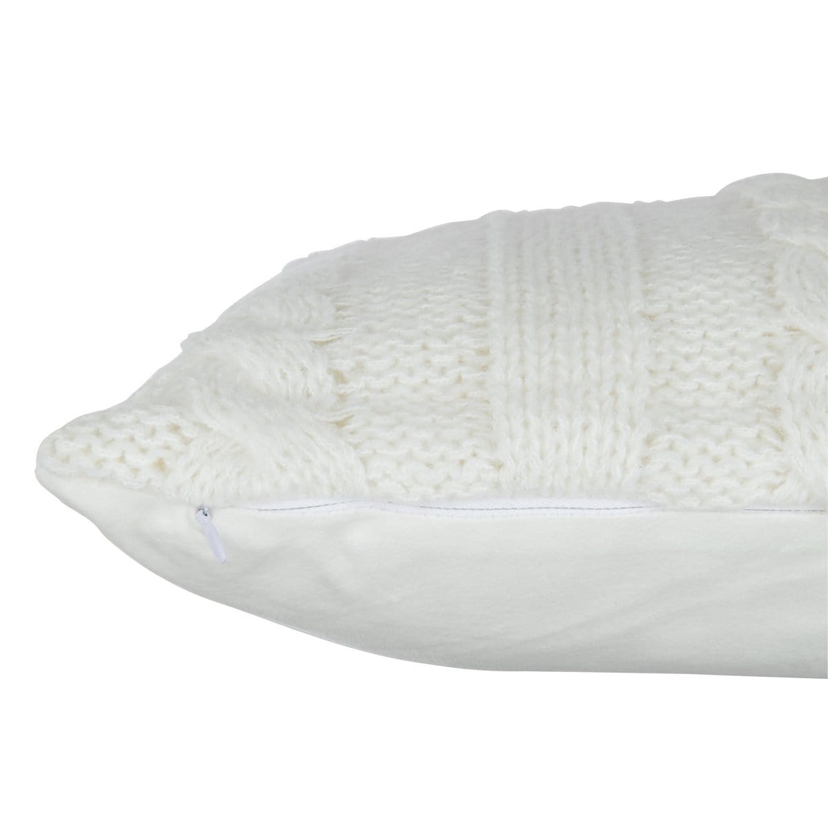 J-Line J-Line kussen Twist - polyester - wit
