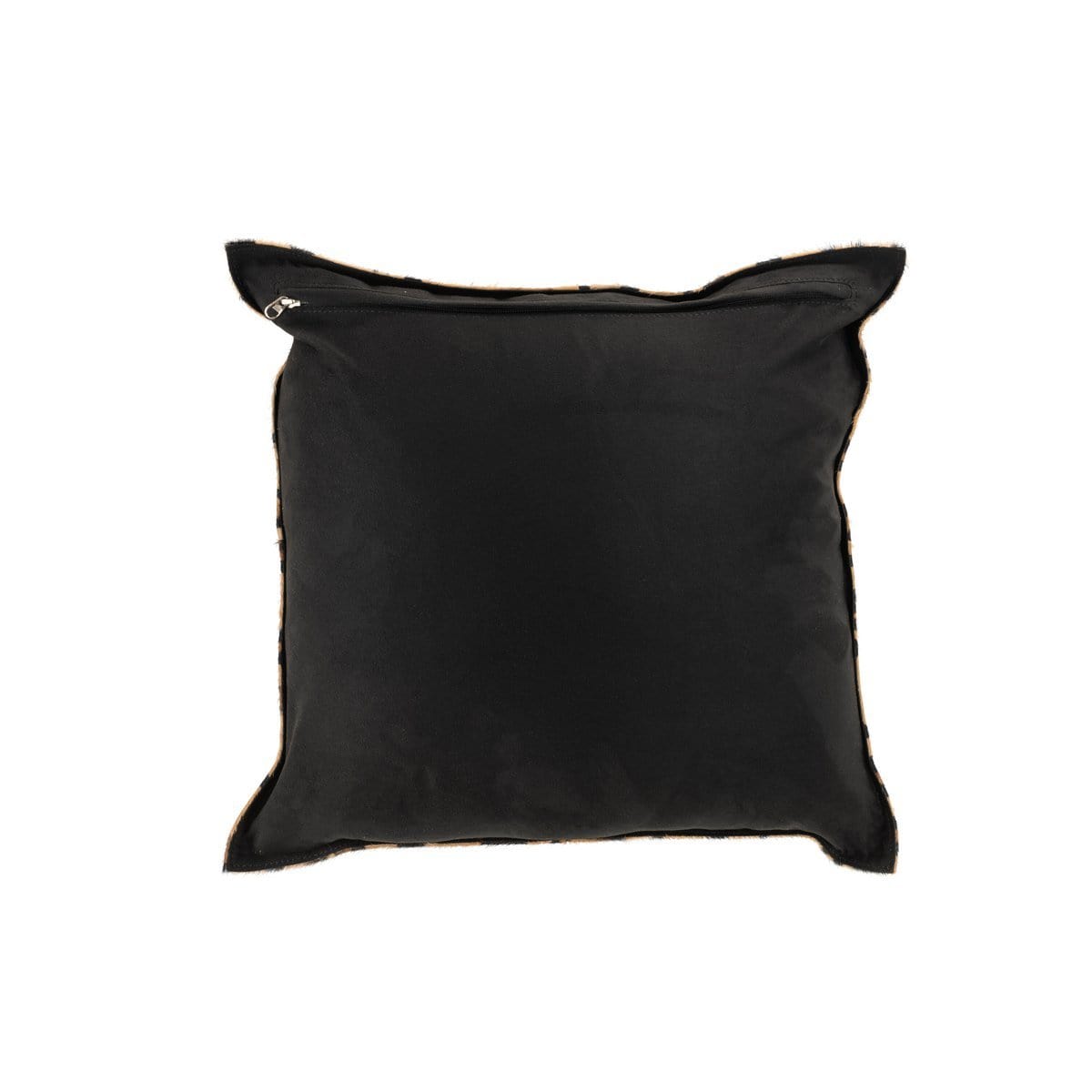 J-Line J-Line kussen Zebra Vierkant - leer - zwart/wit
