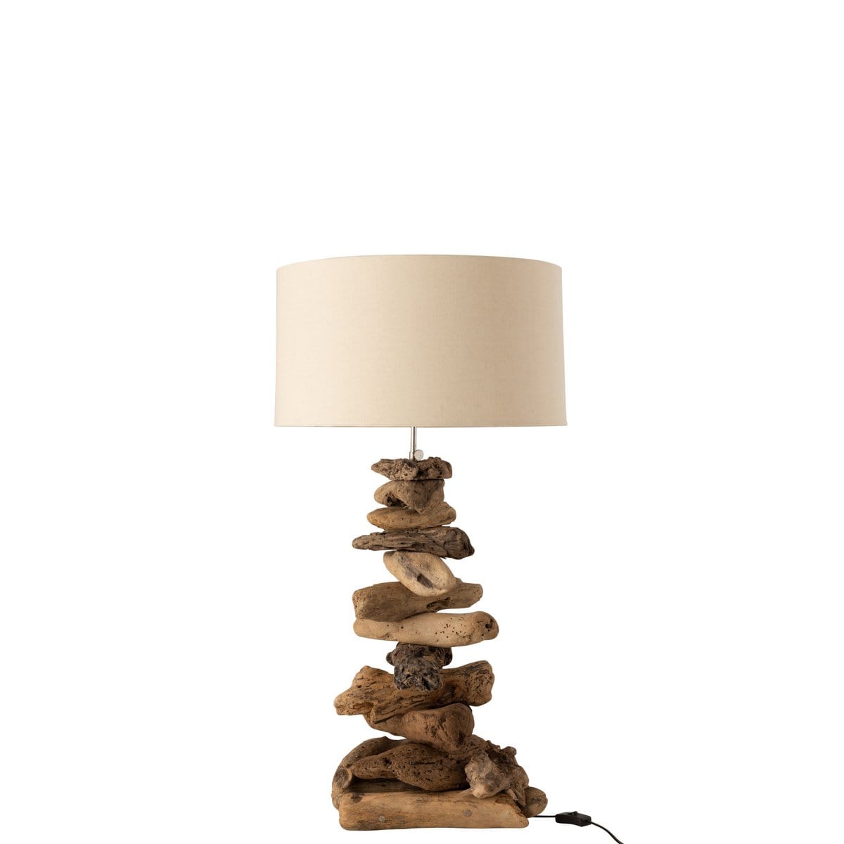 J-Line J-Line lamp + kap - hout - naturel/beige - small