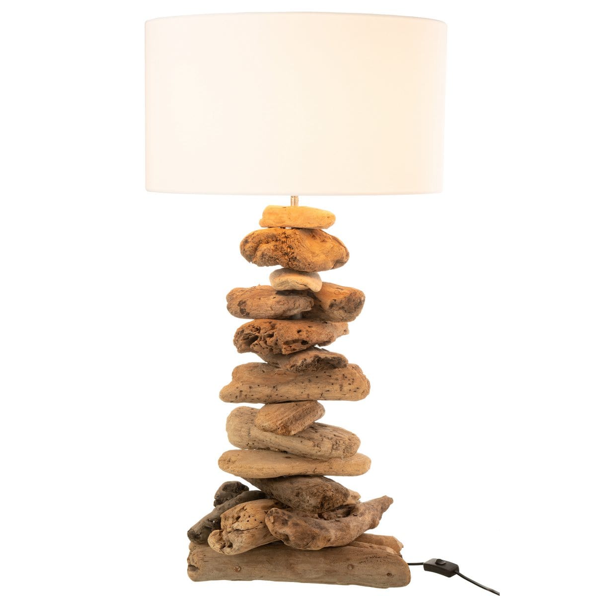 J-Line J-Line lamp + kap - hout - naturel/beige - small