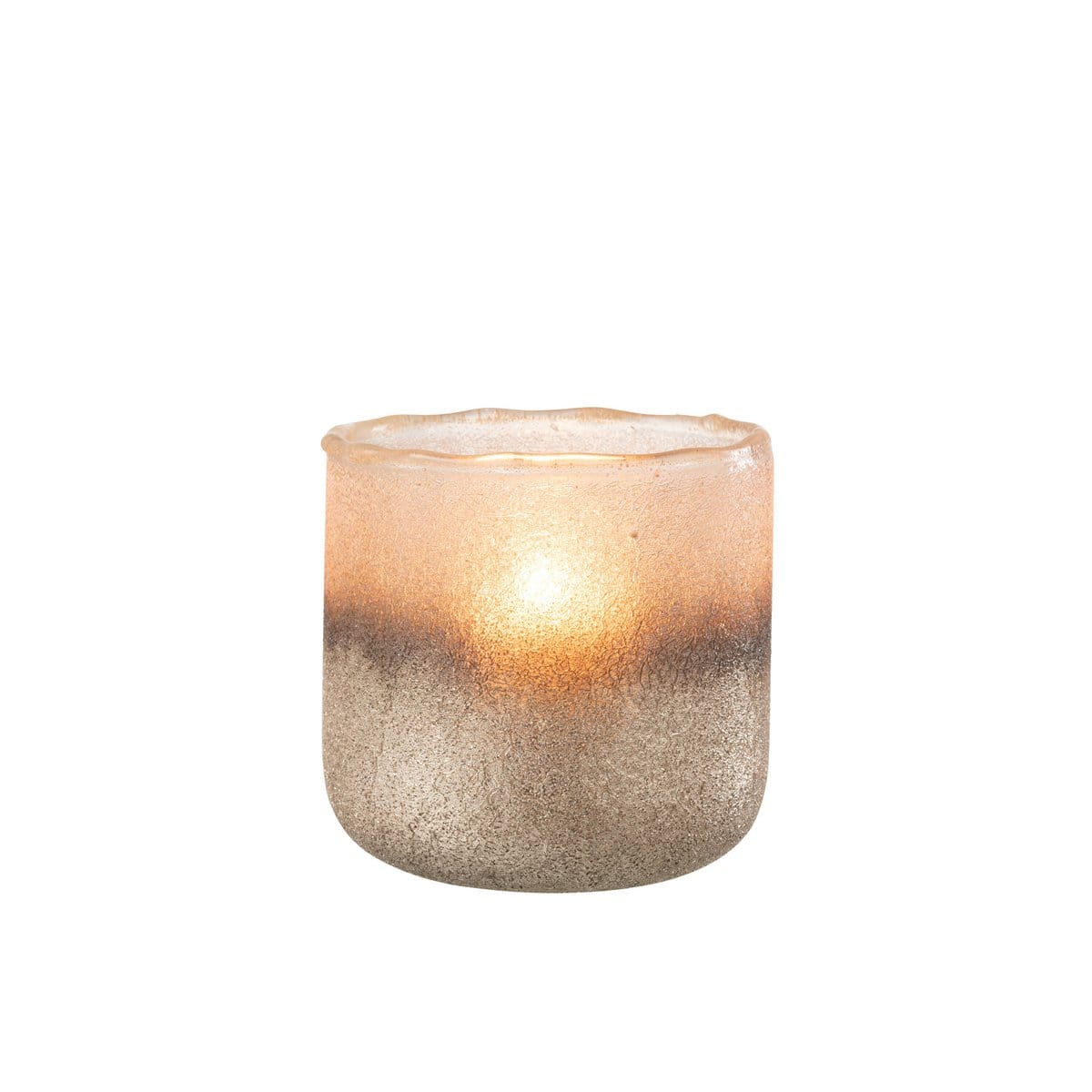 J-Line J-Line lantaarn Camille - glas - roze - groot