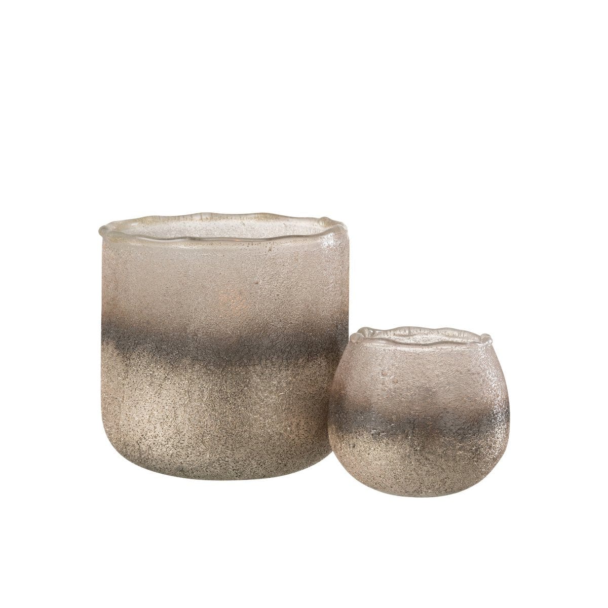 J-Line J-Line lantaarn Camille - glas - roze - groot