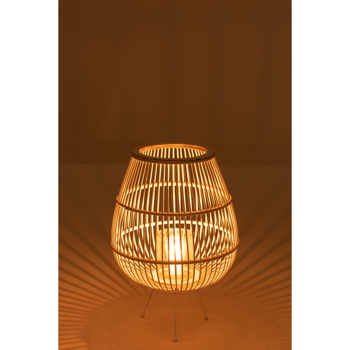 J-Line J-Line lantaarn Daya - hout - wit - large