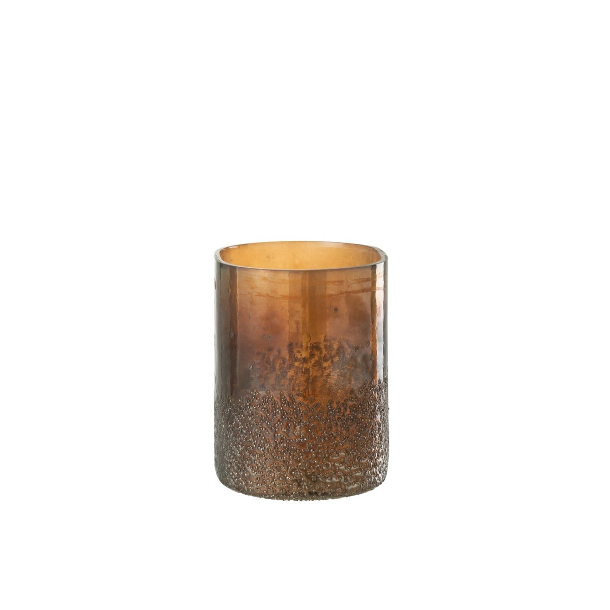 J-Line J-Line lantaarn - glas - bruin - groot