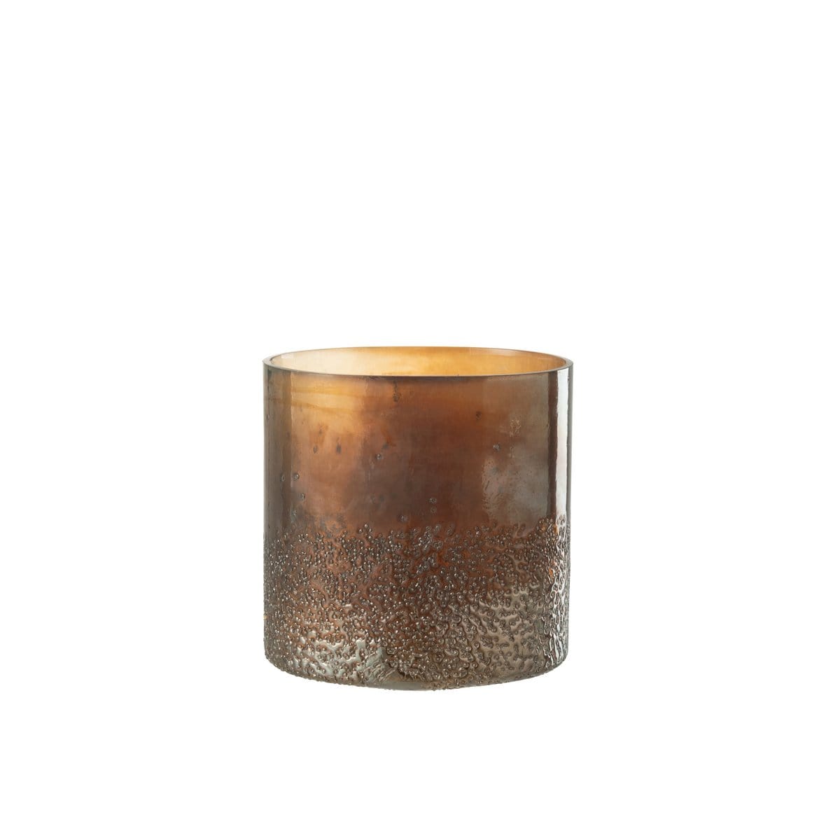 J-Line J-Line lantaarn - glas - bruin - groot