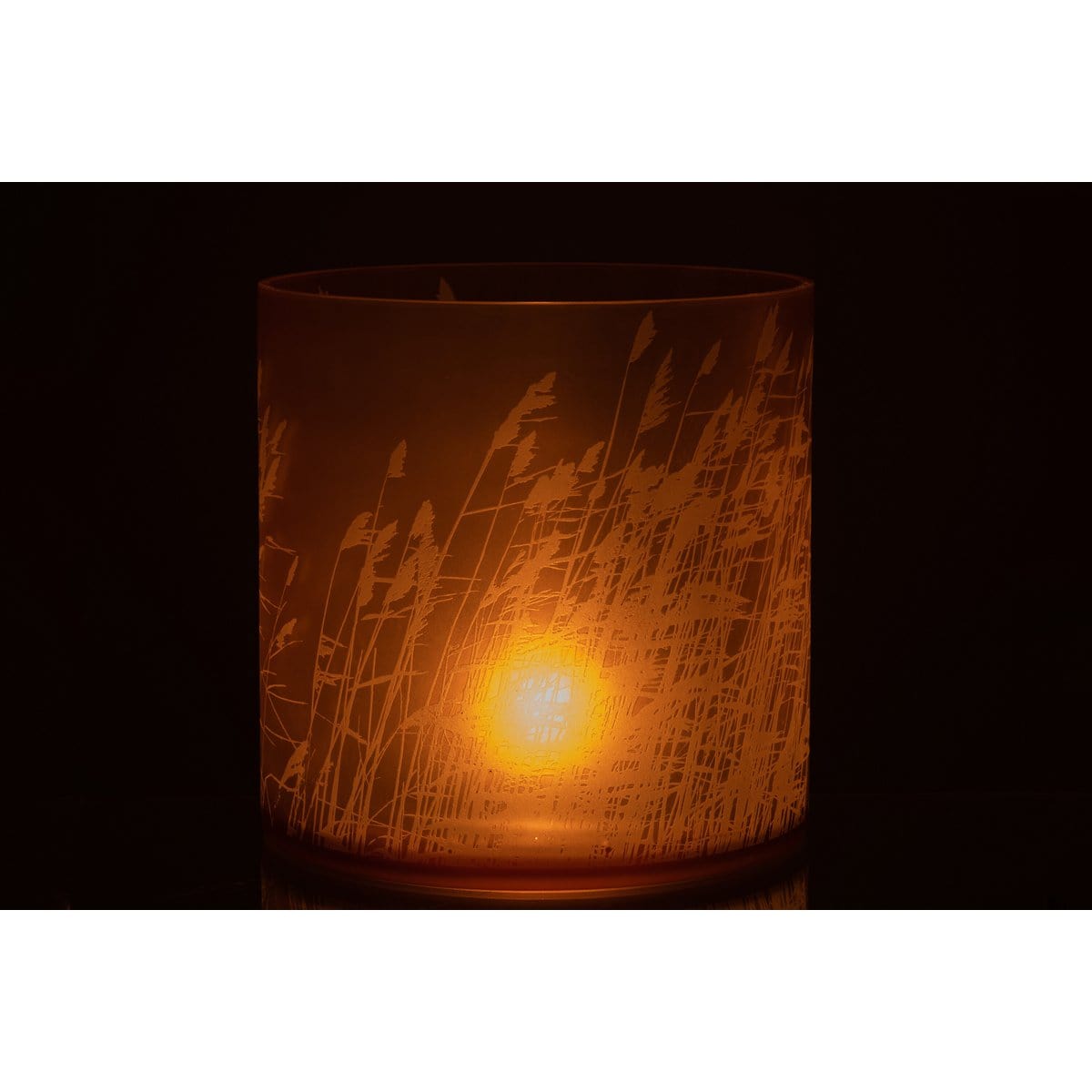 J-Line J-Line lantaarn gras - glas - beige - extra groot