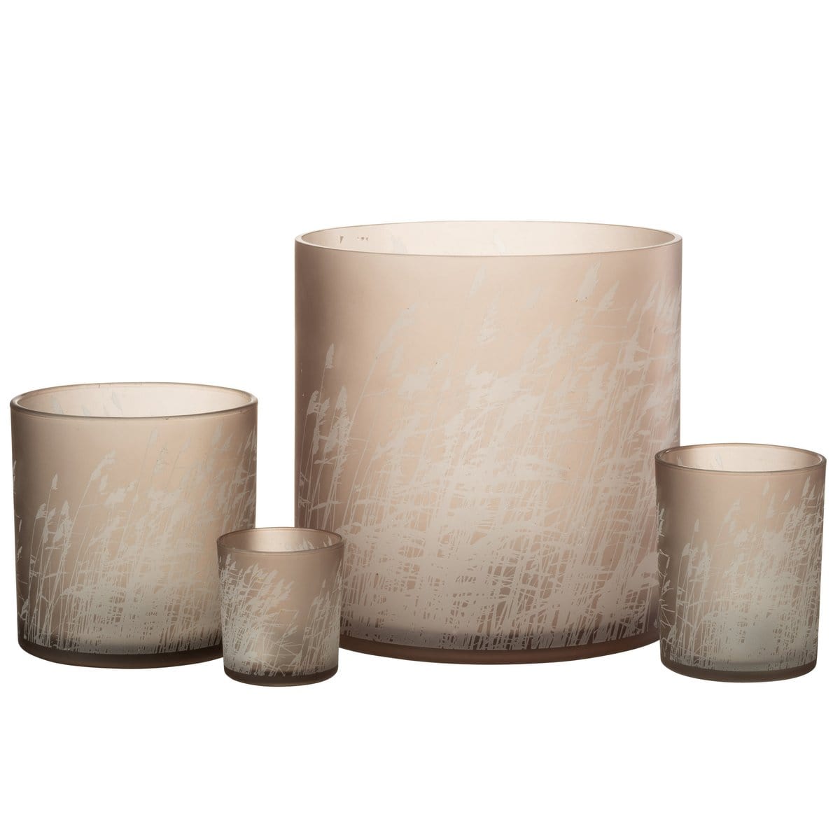 J-Line J-Line lantaarn gras - glas - beige - extra groot