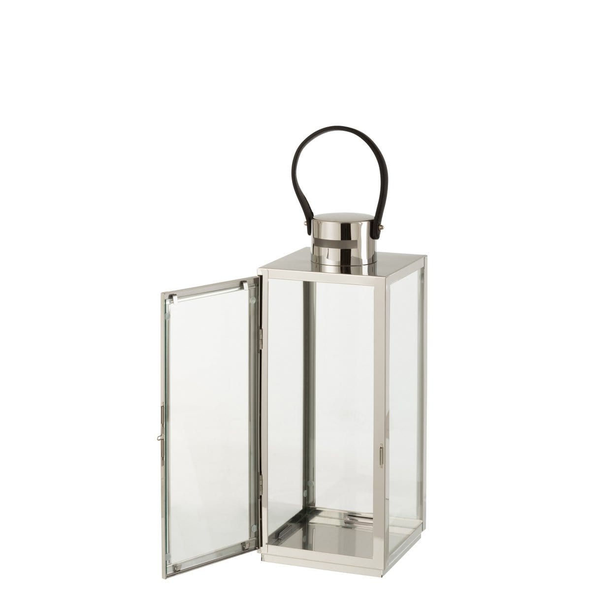 J-Line J-Line Llantaarn Vierkant - metaal/glas - zilver