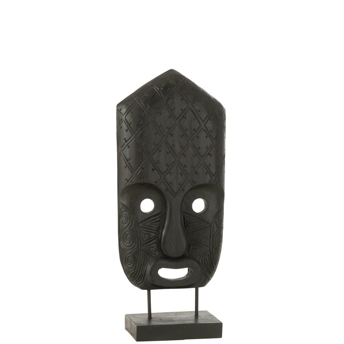 J-Line J-Line masker op voet Op Voet Albasia- hout - zwart - large