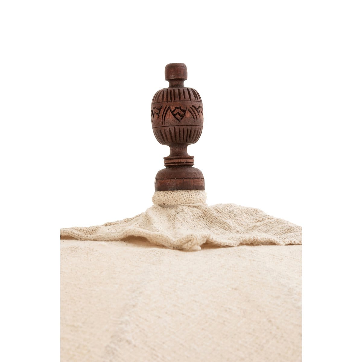 J-Line J-Line parasol Kwastjes/Schelpen - hout - beige/donkerbruin - L