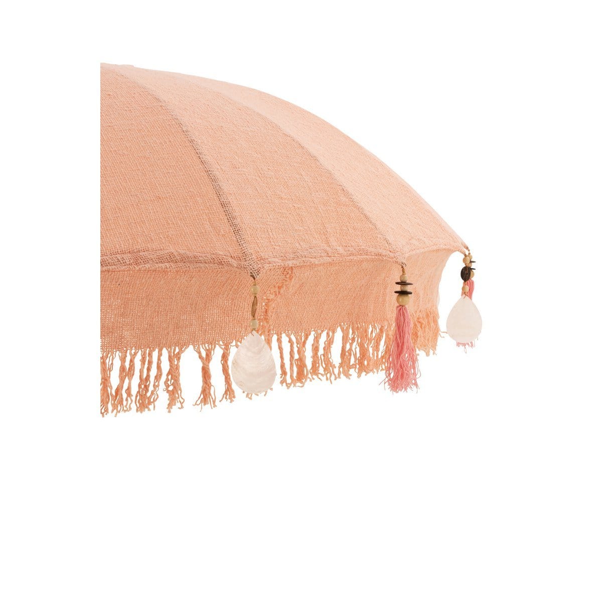 J-Line J-Line parasol + voet Kwastjes/Schelpen - hout - beige/donkerbruin - S