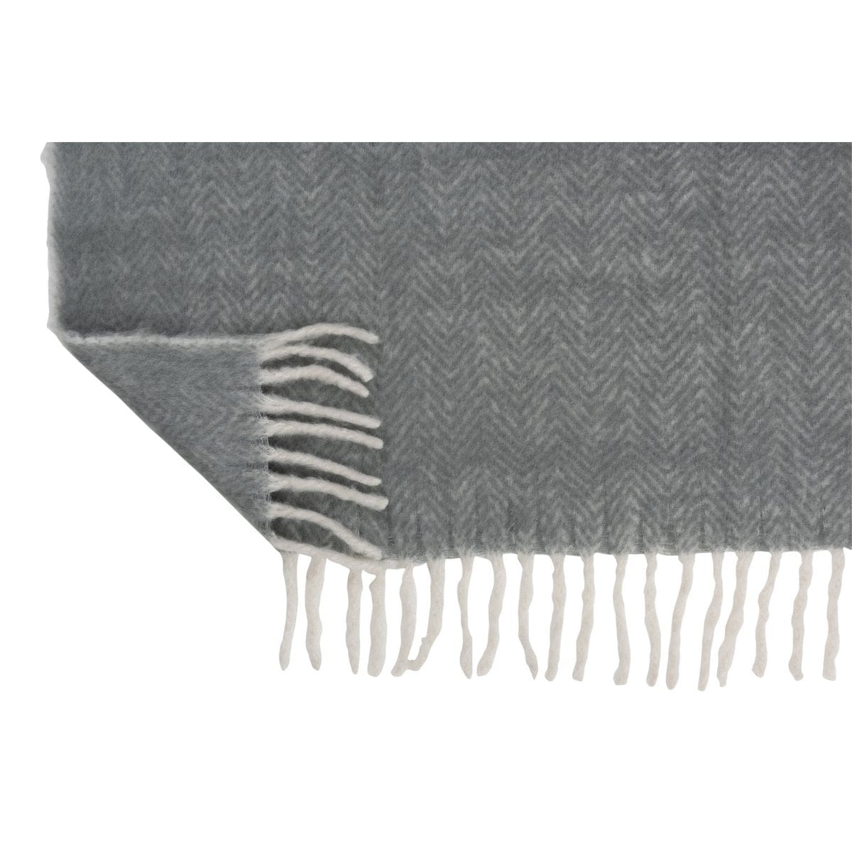 J-Line J-Line Plaid alpha - polyester - grijs/ wit - 190 x 136 cm