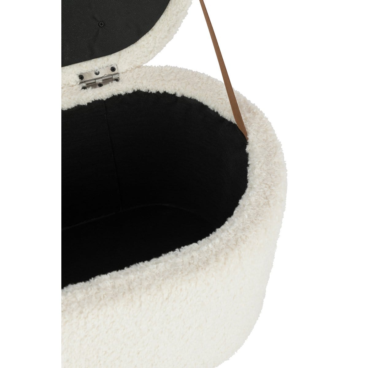 J-Line J-Line Poef Opslag Teddy Polyester Wit