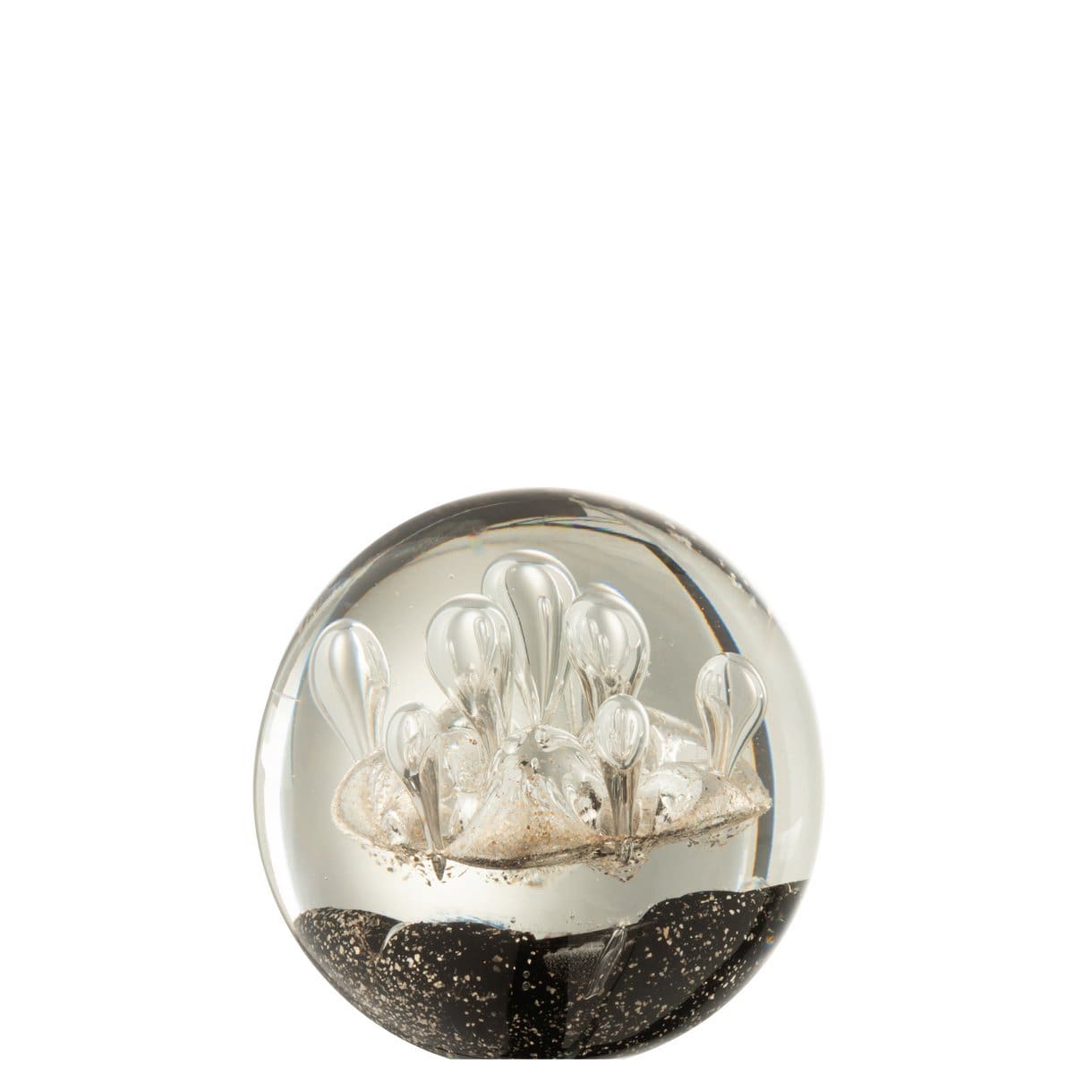 J-Line J-Line presse-papier Vuurwerk - glas - goud/zwart - large