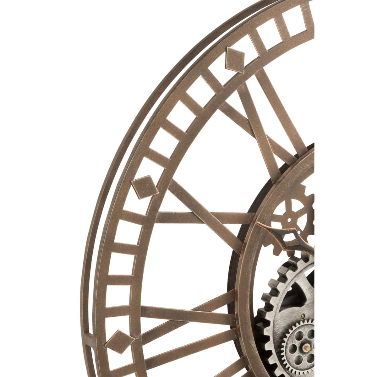J-Line J-Line Radars Romeinse Cijfers klok - metaal - goud - Ø 7 cm