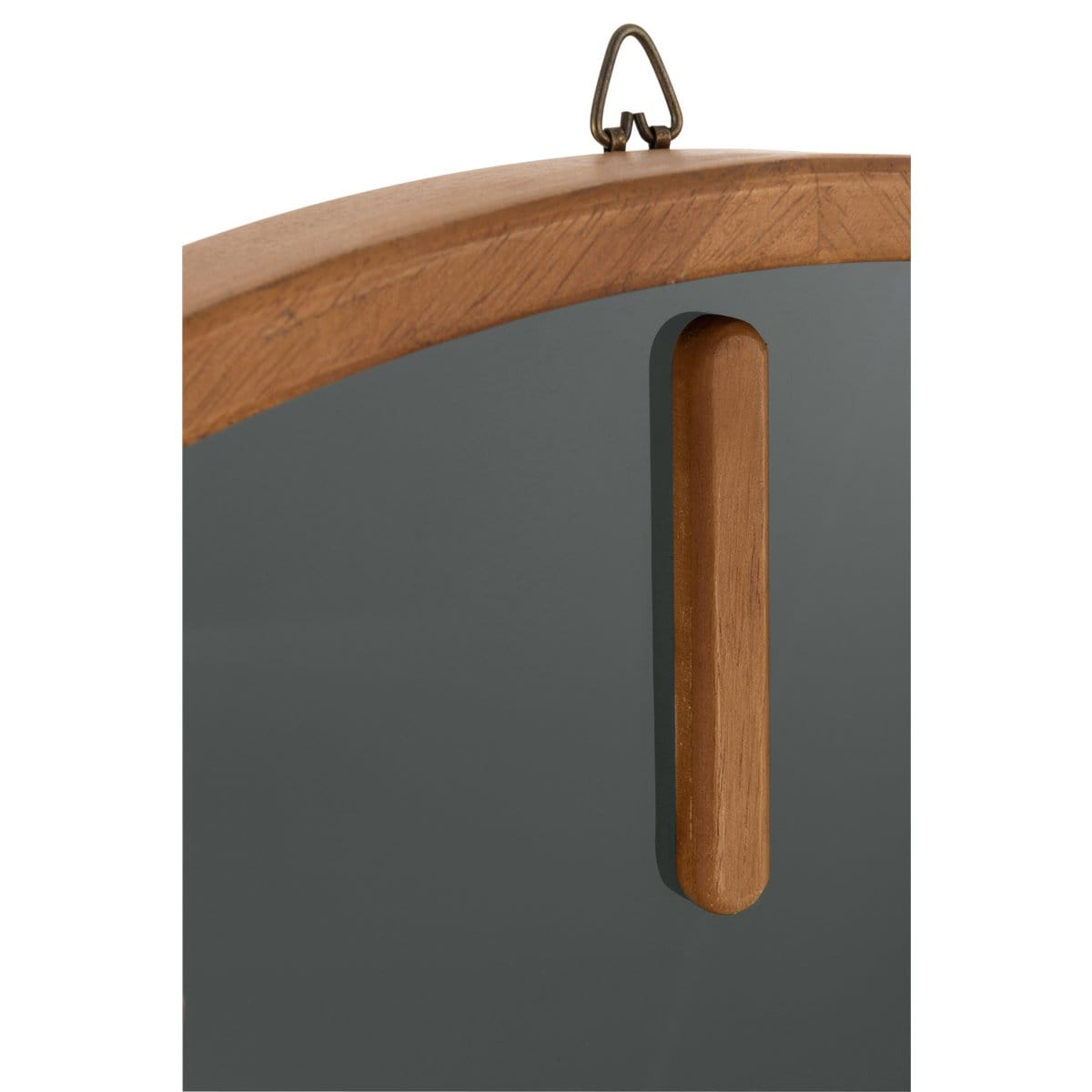 J-Line J-Line Rond klok - hout/ glas - bruin/ zwart - M - Ø 60 cm
